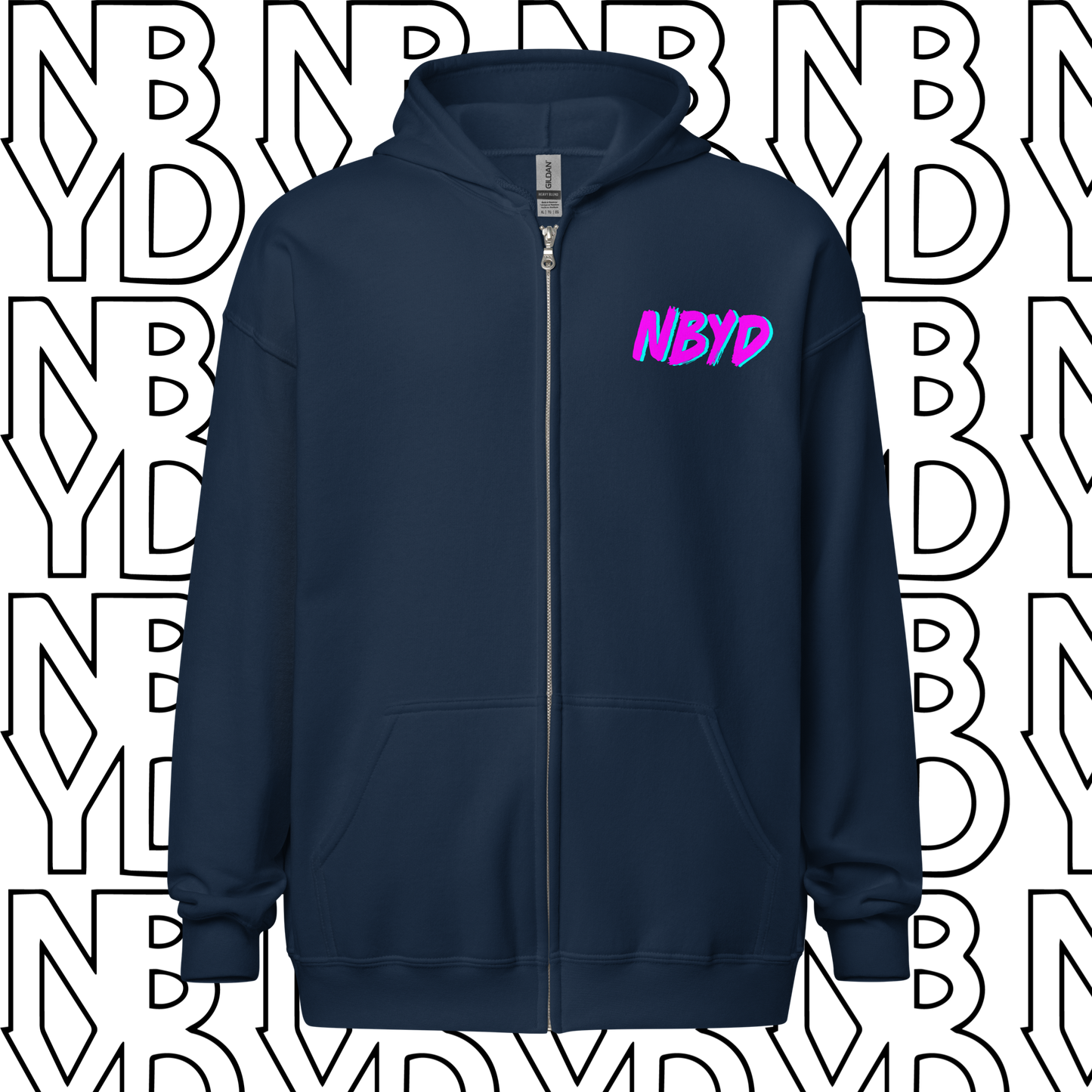 NBYD NEON Unisex Zippered Hoodie